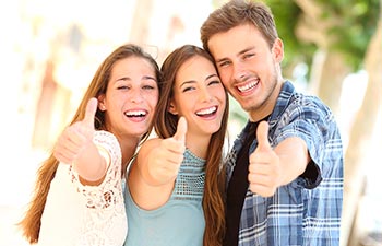 three teenagers